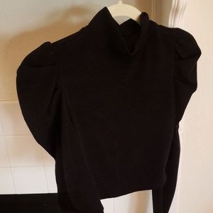 Fashion Nova Long Sleeve Ruffled Crop Sweater